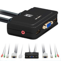 Conmutador automatico level one v/t/m 1a2 cpus usb con audio cables incluidos