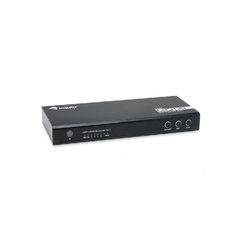 Switch hdmi 2.0 4k 5x1 alimentacion por usb equip