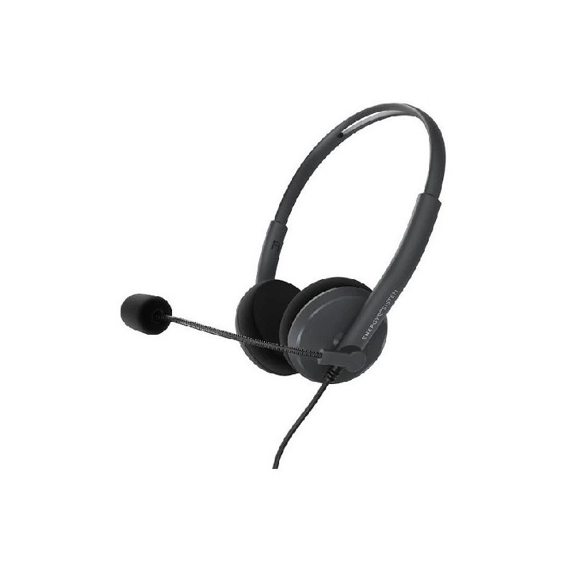 Headset energy sistem office 2+ anthracite diadema ajustable microfono retractil jack 3.5mm y adapta