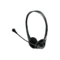 Headset equip life conexion jack 3.5mm microfono flexible control de volumen y mute color negro