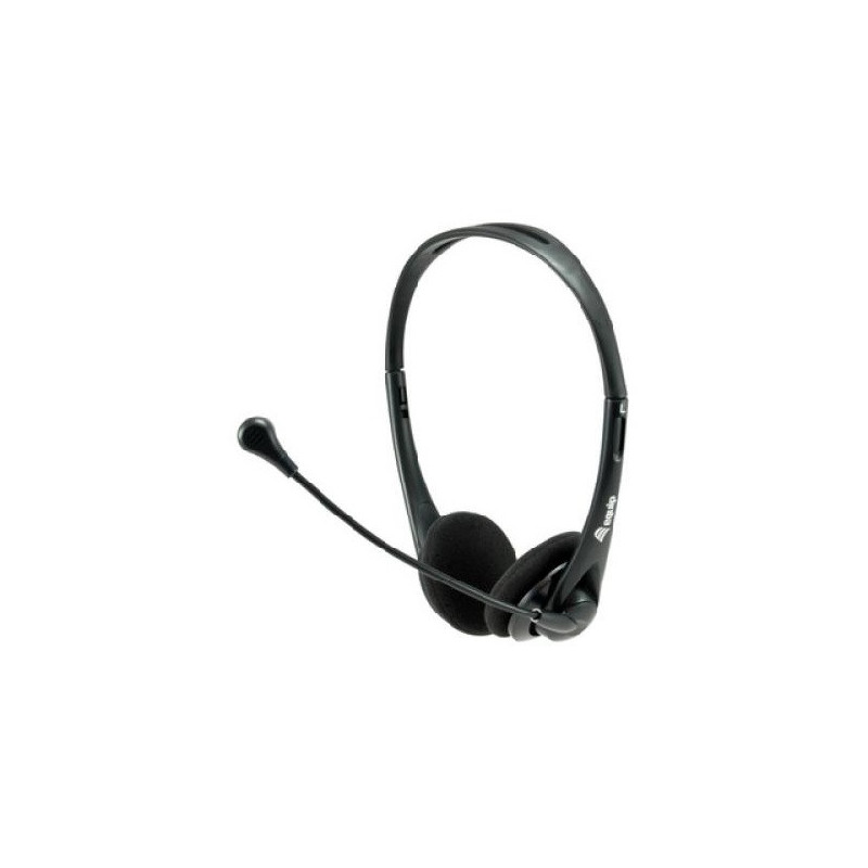 Headset equip life conexion jack 3.5mm microfono flexible control de volumen y mute color negro