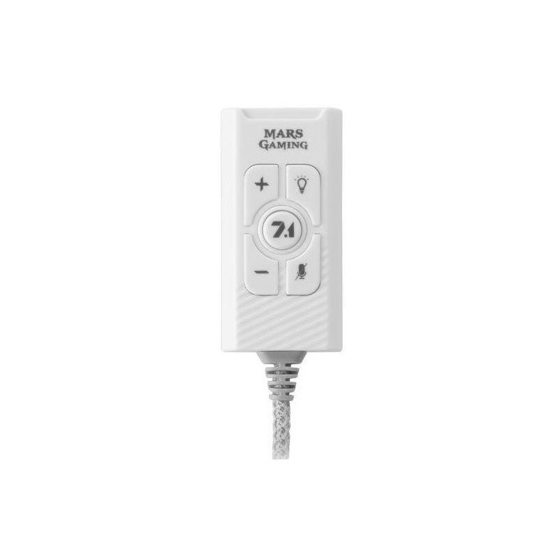 Tarjeta de sonido usb 7.1 mars gaming msc2 white sonido profesional conexion jack 3.5mm y puerto usb