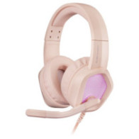 Headset mars gaming mh320 pink hi-fi ultra-bass 3d jack 3.5mm iluminacion rgb flow (alimentada por u
