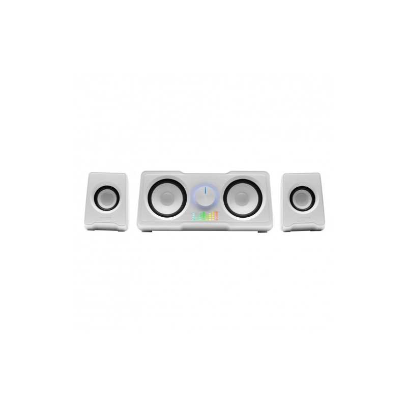 Altavoces 2.2 mars gaming ms22w sistema de doble subwoofer 35w rgb flow conexion jack 3.5mm color bl