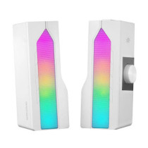 Altavoces 2.0 bluetooth mars gaming msduo white 2 en 1 convertible en sobremesa 2.0 o soundbar bt 5.