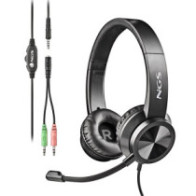 Headset ngs msx11 pro estereo 20hz/105db jack 3.5+adaptador doble ne