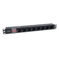 Regleta alimentacion rack 19\ 1u 8 tomas con interruptor cable iec 14 especial sai"