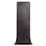 Caja microatx slim unyka matx uk2010 permite posicion horizontal o vertical color negro con fuente s