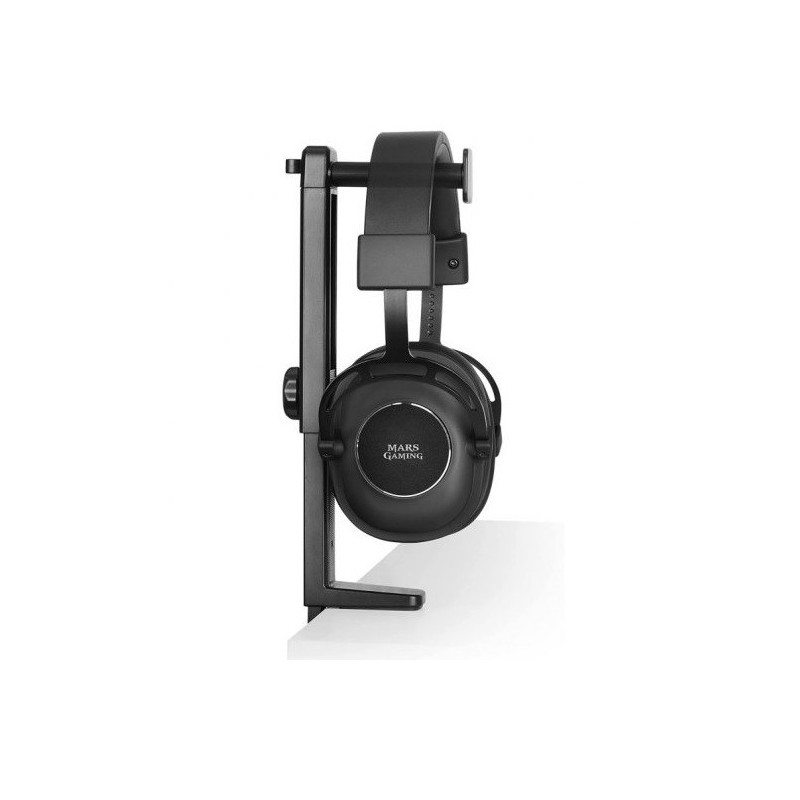 Soporte de auriculares mars gaming mhh2 black instalacion por debajo o encima de la mesa rotacion 36