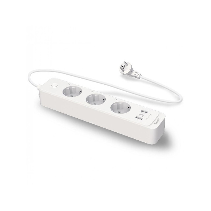 Regleta alimentacion de enchufes inteligentes wifi tp-link tapo p300 3 enchufes y 2 puertos usb 3.0