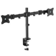Soporte de mesa equip 650115 para 2 pantallas 13\-27\" de brazo inclinable y giratorio 360? max. vesa"
