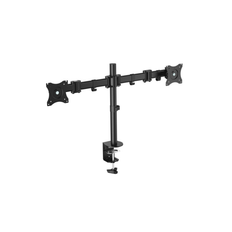 Soporte de mesa equip 650115 para 2 pantallas 13\-27\" de brazo inclinable y giratorio 360? max. vesa"