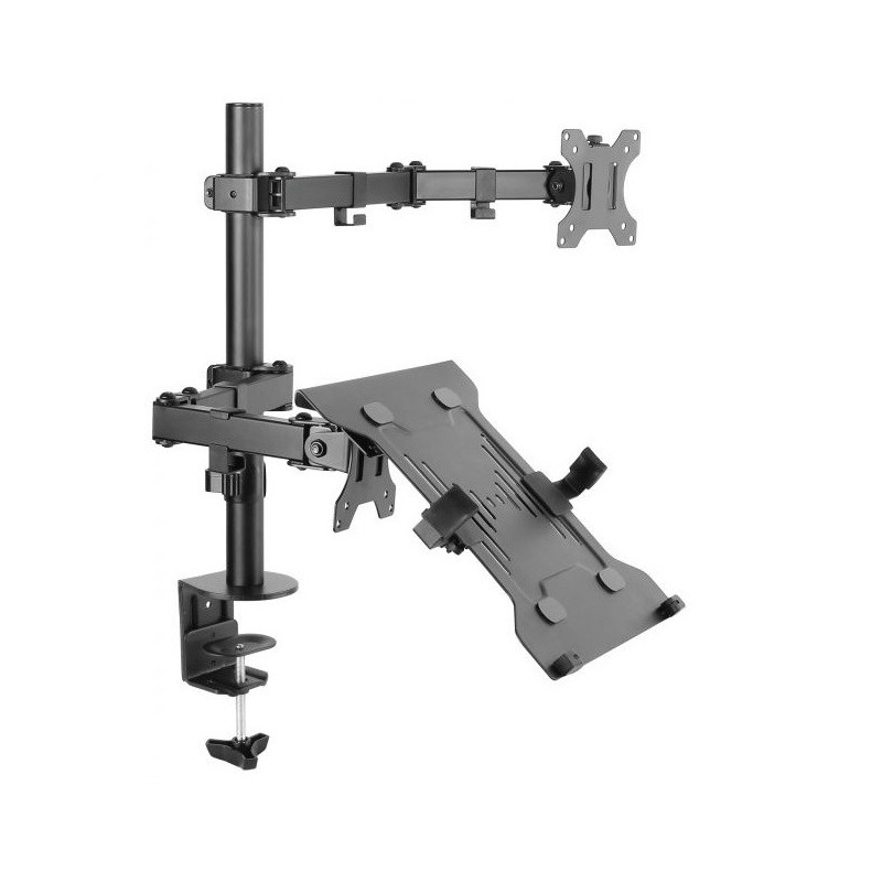 Soporte de mesa equip 650119 para 1 pantalla 13\-32\" doble brazo 2 pantallas o 1 pantalla + 1 portat"