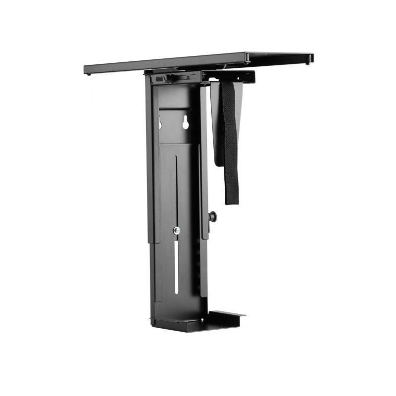 Soporte cpu equip 650892 para instalacion bajo mesa giratorio 360? acero color negro max. 10kgs