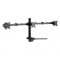 Soporte de mesa con base equip 650125 para 3 pantallas 13\-27\" doble brazo vesa standard hasta 8kg"