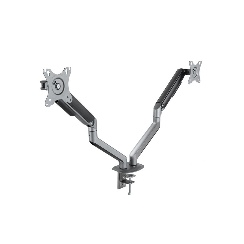 Soporte de mesa tooq db4132tnr-g para 2 pantallas 17-32\ max 9kg/brazo vesa max. 100x100 gris/negro"
