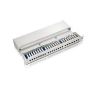 Patch panel 16 puertos categoria 5e apantallado (ral7035)