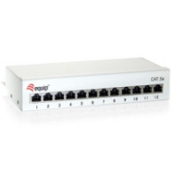 Patch panel de sobremesa cat 6 apantallado 12 puertos color blanco