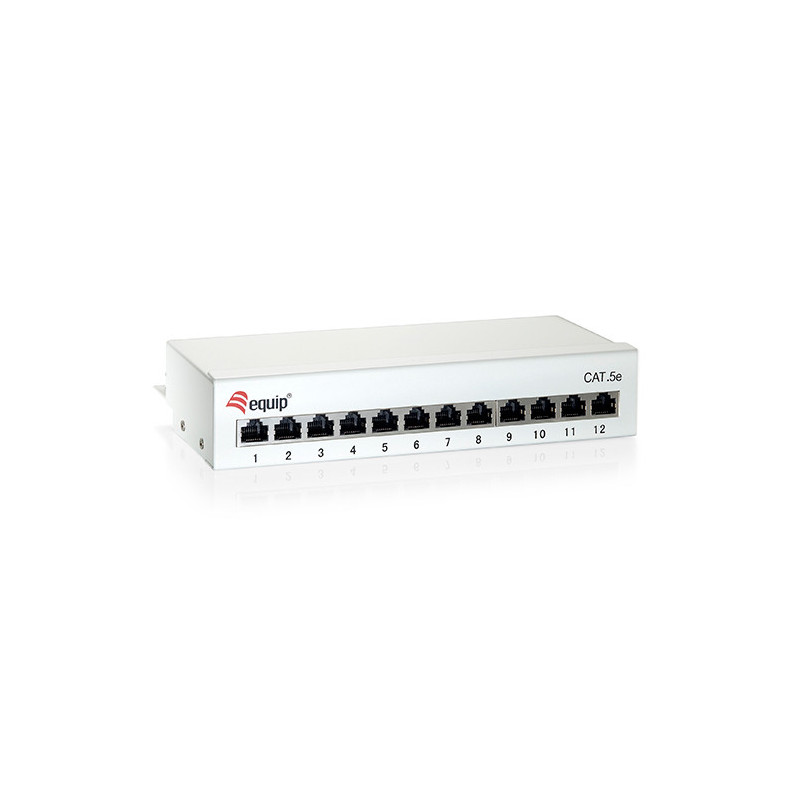 Patch panel de sobremesa cat 6 apantallado 12 puertos color blanco
