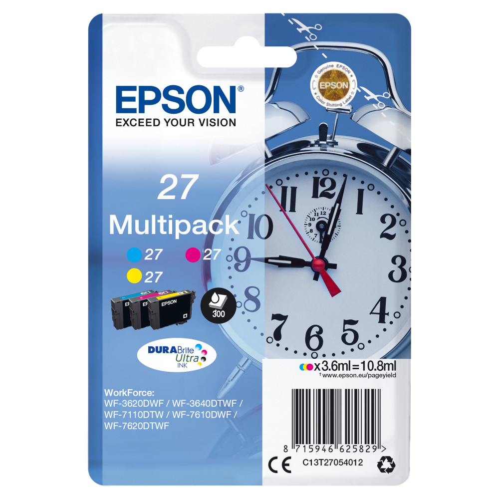 Tinta original epson t2705 multipack 3 colores c13t27054012