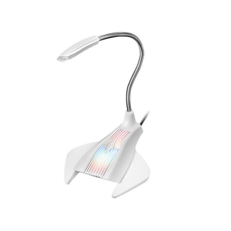 Microfono sobremesa adaptable mars gaming mmic omnidereccional usb brazo flexible boton mute base co