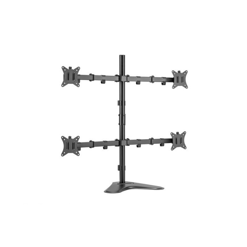 Soporte de mesa con base equip 650127 para 4 pantallas 17\-32\" doble brazo articulado vesa standard "