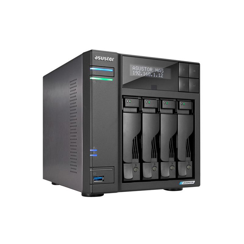 Servidor nas asustor lockerstor as6704t 4 bahias 3.5\ 4 x m.2 nvme celeron n5105 quad jasper lake 2."