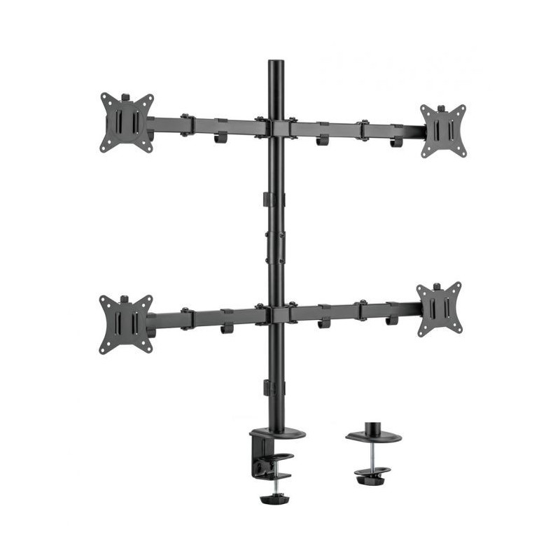 Soporte de mesa equip 650159 para 4 pantallas 17\-32\" doble brazo articulado vesa standard hasta 9kg"