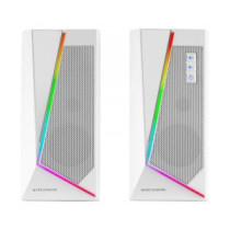 Altavoces 2.0 bluetooth mars gaming ms7 white 20w rms iluminacion rgb dinamico procesador dsp