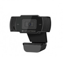 Webcam hd conceptronic amdis 1080p interpolado usb 3.6mm 30fps angulo vision 68? microfono integrado