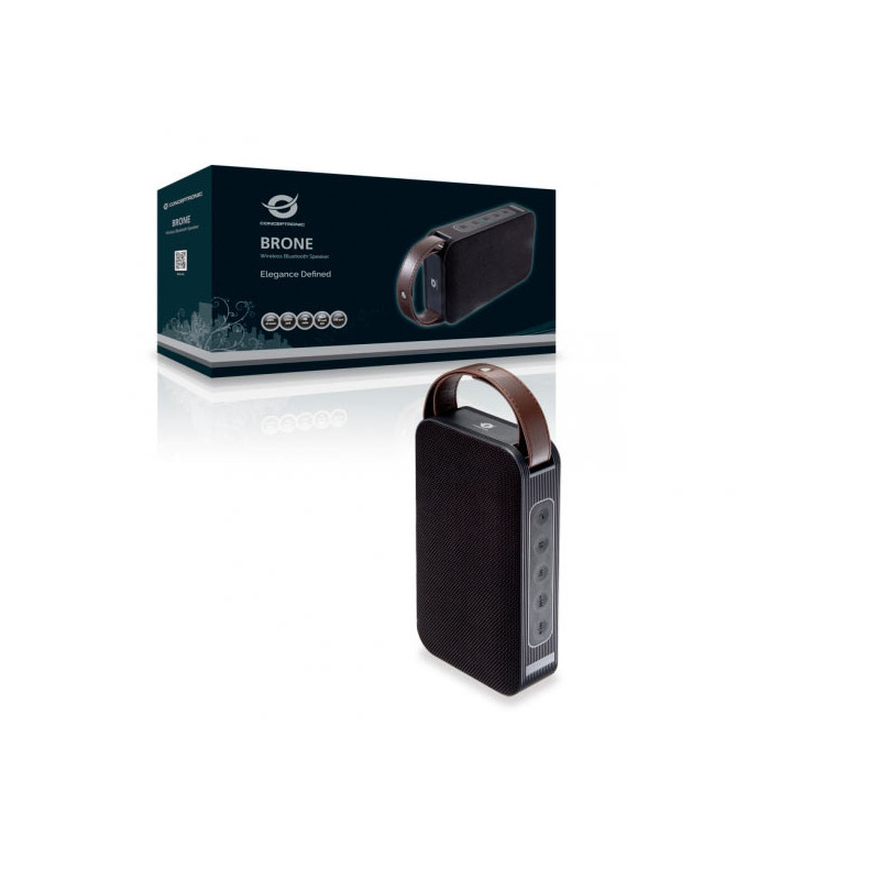 Altavoz bluetooth portable conceptronic brone microsd puerto usb radio fm color negro