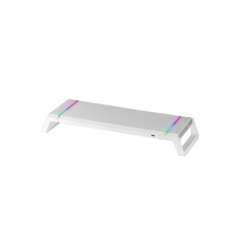Stand de sobremesa para 1 pantallas mas gaming mgs-one wihte ajustable a 3 tama?os puerto usb 2.0 e
