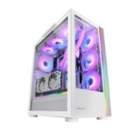 Caja e-atx mars gaming mc-ultra white doble linea argb frontal y lateral de cristal tem