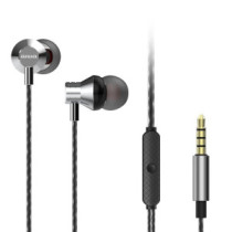 Auricular intrauditivo aiwa estm-50sl silver 3.5mm driver neodimio 10mm dinamico micro controlador