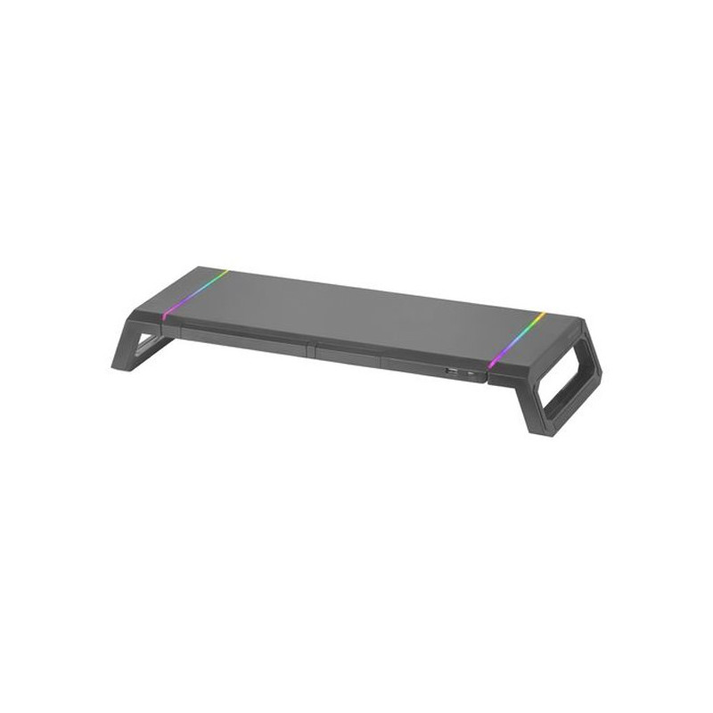 Stand de sobremesa para 1 pantallas mars gaming mgs-one black ajustable a 3 tama?os puerto usb 2.0 e