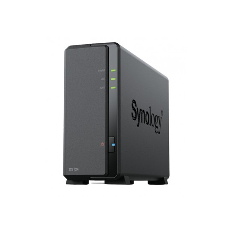 Servidor nas synology disk station ds124 1 bahia marvell armada 3700 88f3720 800 mhz 512 mb ddr3l