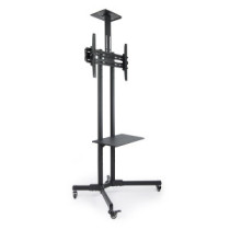 Soporte de suelo con ruedas tooq fs1470m-b para pantallas de 37\-70\" max. 50kg vesa max. 600x400 neg"
