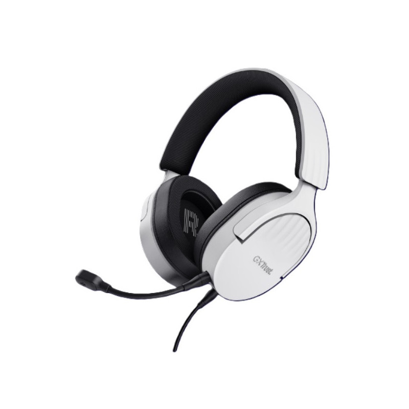 Headset trust gaming gxt 489 blanco fayzo 25210 microfono desmontable plegable cable trenzado 1,2m j