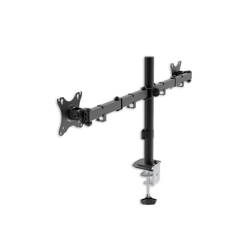 Soporte de mesa unyka uk710102 2 cabezales ajustable y giratorio 10-32\ max. 10kg vesa max. 100x100 "