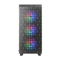 Caja atx mars gaming mcmag negra frontal doble rejilla magnetica lateral cristal te