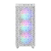 Caja atx mars gaming mcmagw blancafrontal doble rejilla magnetica lateral cristal t