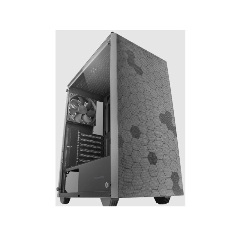 Caja atx mars gaming mcq3 negra lateral cristal templado doble rejilla magnetica do