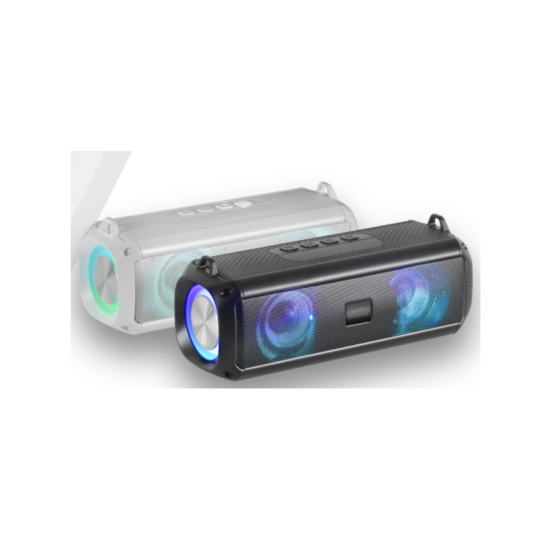 Altavoz bluetooth portable mars gaming msb-xt negro aux/microsd/usb/fm 20w potencia rgb flow bateria