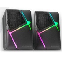 Altavoces 2.0 mars gaming ms-h negro 10w iluminacion rgb control de volumen jack 3.5mm