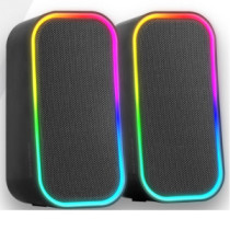 Altavoces 2.0 bluetooth mars gaming msom negro 20w dsp iluminacion rgb aux -in control volumen