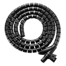 Organizador de cables en espiral equip 650867 con clip 1 metro color negro