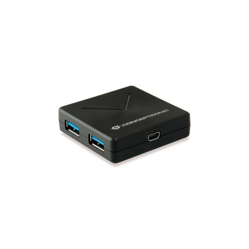 Hub usb 3.0 conceptronic hubbies02b 4 puertos usb 3.0 color negro