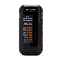 Radio analogica mini aiwa r-22bk am/fm hyperbass color negro