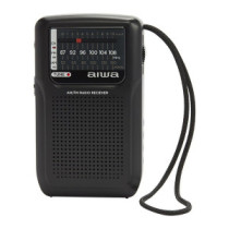 Radio analogica portatil aiwa rs-33 am/fm altavoz integrado jack 3.5mm negro vintage