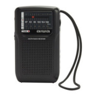 Radio analogica portatil aiwa rs-33 am/fm altavoz integrado jack 3.5mm negro vintage